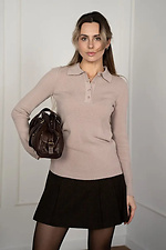 Beiger Damen-Strickpullover mit Kragen Sewel 4038690 Foto №1