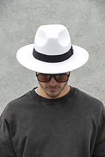 Herren Fedora Hut mit Band Weiß Without 8049690 Foto №2