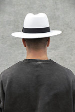 Herren Fedora Hut mit Band Weiß Without 8049690 Foto №4