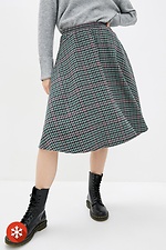 HAITI wool midi skirt for autumn in houndstooth print Garne 3037691 photo №1