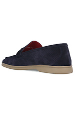 Hollow-out blue nubuck summer moccasins Forester 4101691 photo №5