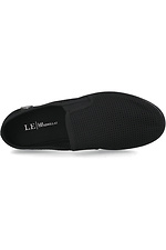 Black fabric slip-on holes in the hole for the summer for men Las Espadrillas 4101693 photo №4