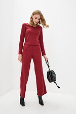 Red trouser suit in soft jersey Garne 3033694 photo №2
