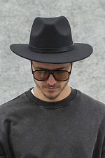 Mens Fedora Hat With Strap Black Without 8049694 photo №2