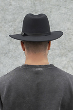 Mens Fedora Hat With Strap Black Without 8049694 photo №4