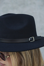 Женская Шляпа Fedora С Ремешком Black Without 8049695 фото №5