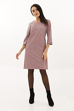 Business short dress made of high-quality eco-leather in pink color Garne 3039696 photo №1