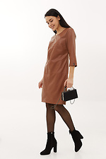 Business red midi dress made of high-quality eco-leather Garne 3039697 photo №2