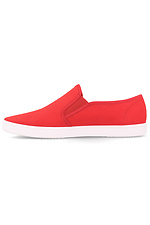 Red fabric slip-ons for the summer for men Las Espadrillas 4101697 photo №4