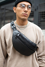 Halbrunde Bananen-Gürteltasche schwarz mit zwei Taschen Without 8042697 Foto №4