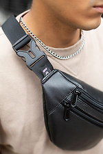 Halbrunde Bananen-Gürteltasche schwarz mit zwei Taschen Without 8042697 Foto №5