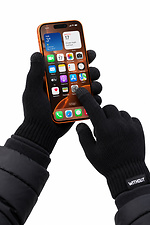Дитячі Теплі Сенсорні Перчатки Для Смартфона Without Touch Logo Black Without 8056698 фото №1