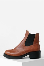Leather demi boots with a small heel  4205699 photo №1