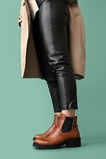 Leather demi boots with a small heel  4205699 photo №3