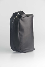 Маленька сумка косметичка із якісної еко-шкіри чорного кольору SGEMPIRE 8015699 фото №2