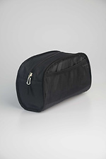 Маленька сумка косметичка із якісної еко-шкіри чорного кольору SGEMPIRE 8015699 фото №4