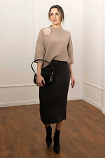 Women's straight skirt in dark gray color  4038700 photo №4