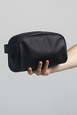 Маленька сумка косметичка із якісної еко-шкіри чорного кольору SGEMPIRE 8015700 фото №1