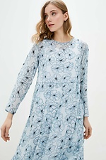 Шифоновое платье MERID в цветочный рисунок с воланом по подолу Garne 3037701 фото №2