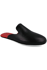 Men's leather slippers with closed toe Forester 4101703 photo №1