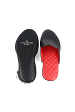Men's leather slippers with closed toe Forester 4101703 photo №6