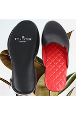 Men's leather slippers with closed toe Forester 4101703 photo №7