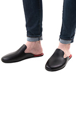 Men's leather slippers with closed toe Forester 4101703 photo №8