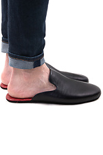 Men's leather slippers with closed toe Forester 4101703 photo №9