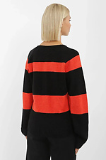 Breit gestreifter Pullover für Damen  4038704 Foto №2