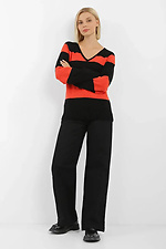 Breit gestreifter Pullover für Damen  4038704 Foto №3