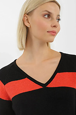 Breit gestreifter Pullover für Damen  4038704 Foto №4