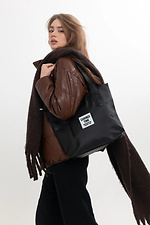 Spacious black shopper bag with long handles SGEMPIRE 8015704 photo №1