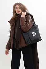 Geräumige schwarze Einkaufstasche mit langen Henkeln SGEMPIRE 8015704 Foto №2