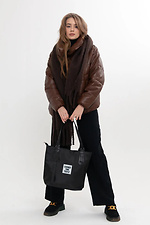 Вместительная сумка шоппер черного цвета с длинными ручками SGEMPIRE 8015704 фото №3