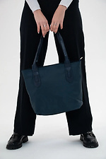 Вместительная сумка шоппер синего цвета с длинными ручками SGEMPIRE 8015705 фото №3