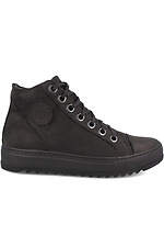 High black winter sneakers with thick soles Forester 4101706 photo №3