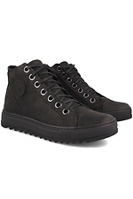 High black winter sneakers with thick soles Forester 4101706 photo №5