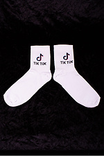 Weiße hohe Baumwollsocken mit Tik-Tok-Muster Without 8042707 Foto №2