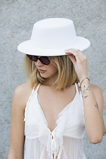 Women's Hat Walter Basic White Without 8049707 photo №2