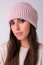 Hat with lapel in thick yarn  4036708 photo №1