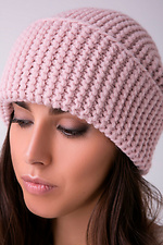 Hat with lapel in thick yarn  4036708 photo №3