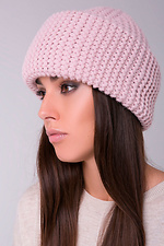 Hat with lapel in thick yarn  4036708 photo №4
