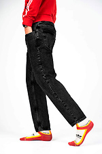 Gerade geschnittene Mom-Jeans für Herren mit mittelhohem Bund Custom Wear 8025709 Foto №3