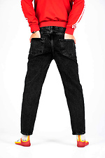 Męskie jeansy mom o prostym kroju i średnim stanie Custom Wear 8025709 zdjęcie №5