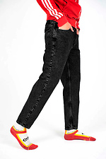 Gerade geschnittene Mom-Jeans für Herren mit mittelhohem Bund Custom Wear 8025709 Foto №8