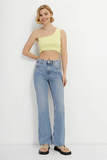Gestricktes One-Shoulder-Top für Damen in lemon  4038710 Foto №5