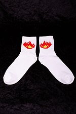 Hohe Socken aus weißer Baumwolle mit Muster Without 8042710 Foto №2