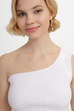 One-Shoulder-Strickoberteil für Damen in weiß  4038711 Foto №3