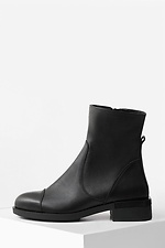 Black demi boots made of genuine leather  4205713 photo №1