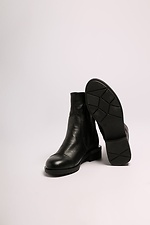 Black demi boots made of genuine leather  4205713 photo №2